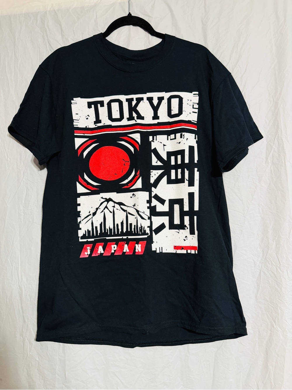 Spoiler Alert Tokyo Japan Graphic T-Shirt Men’s Large Black Mount Fuji Tee